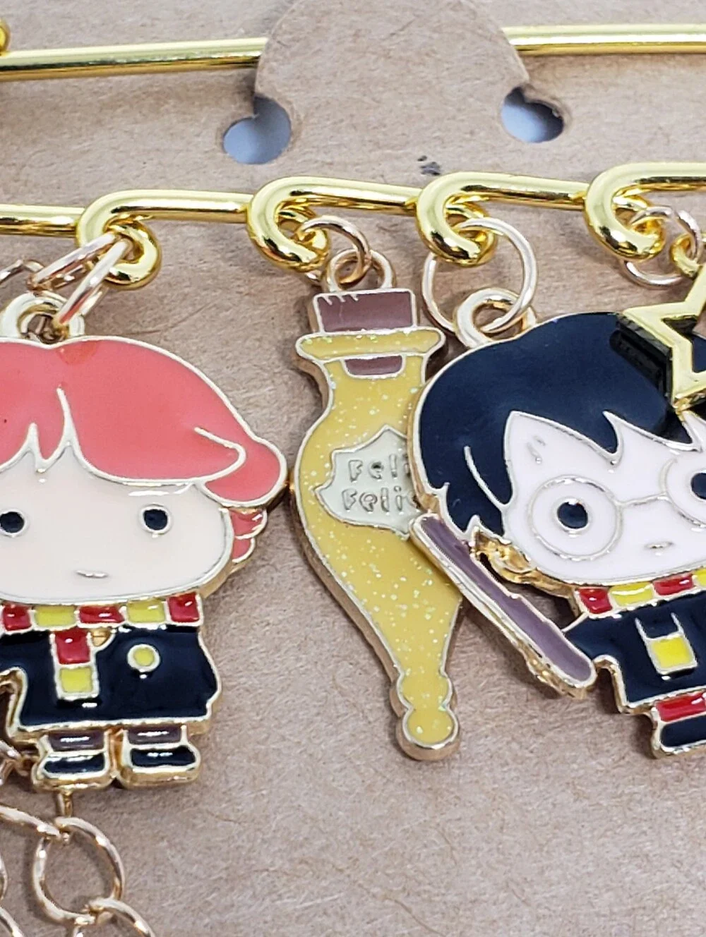 Handmade Chibi Harry Potter safety pin Brooch